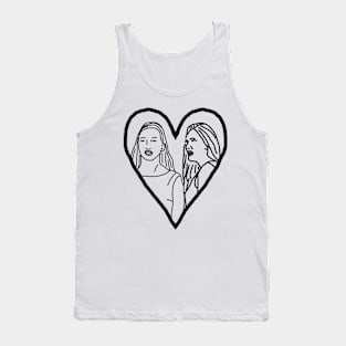 Distracted Boyfriend Meme Valentine Outline Tank Top